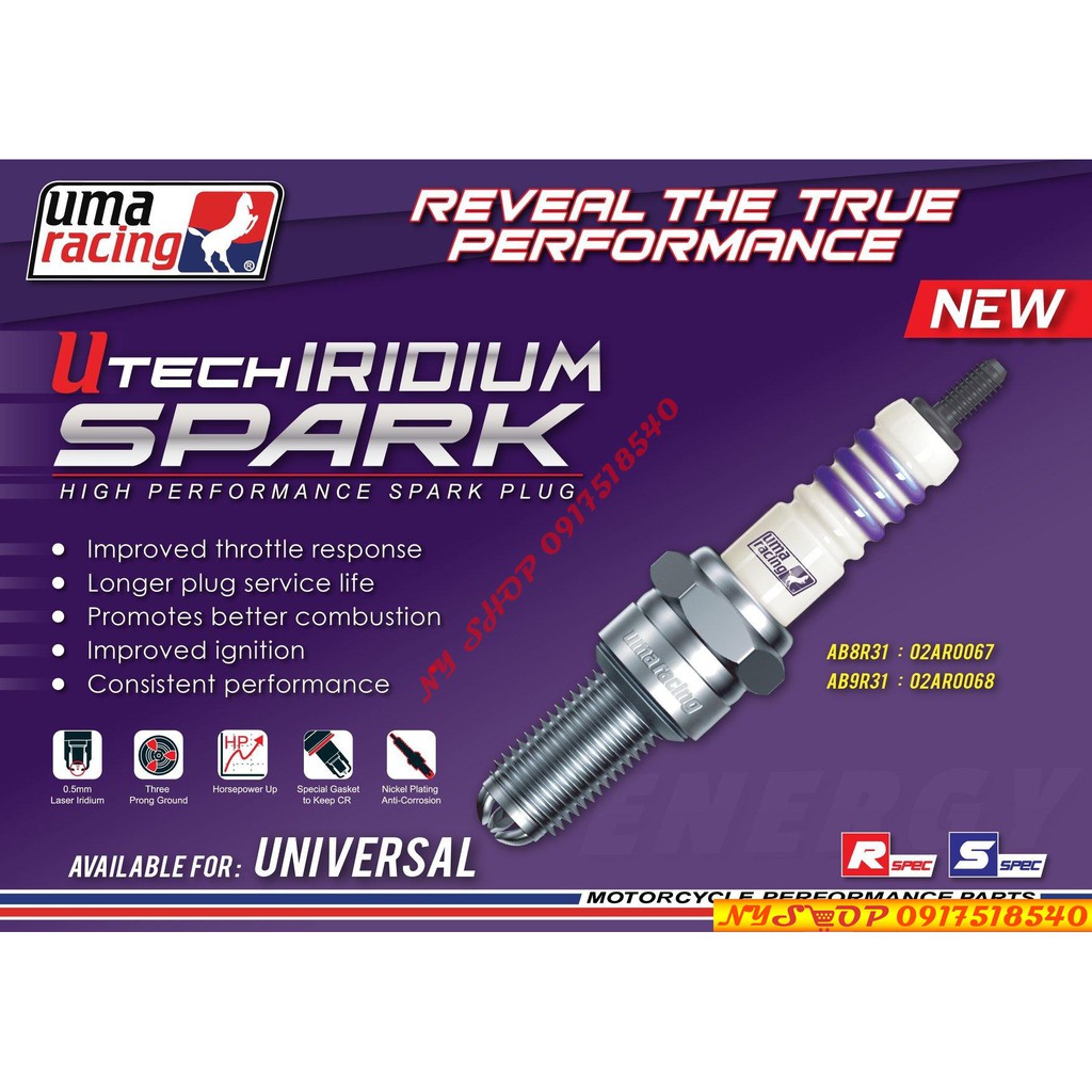 BUGI UMA RACING IRIDIUM ĐA CỰC CHÍNH HÃNG MẪU 2019