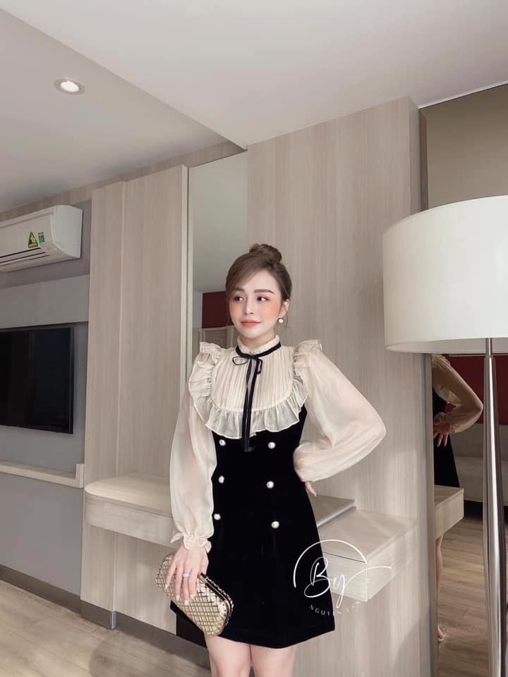 Váy Công Sở Bèo Cổ