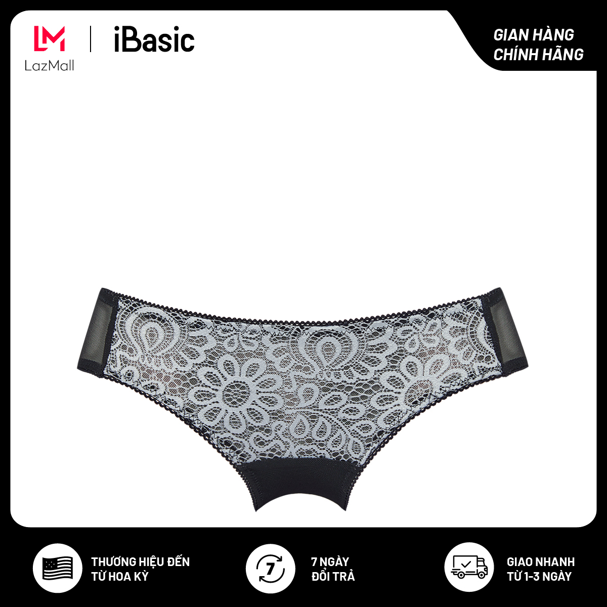 Quần lót nữ phối ren iBasic PANY057