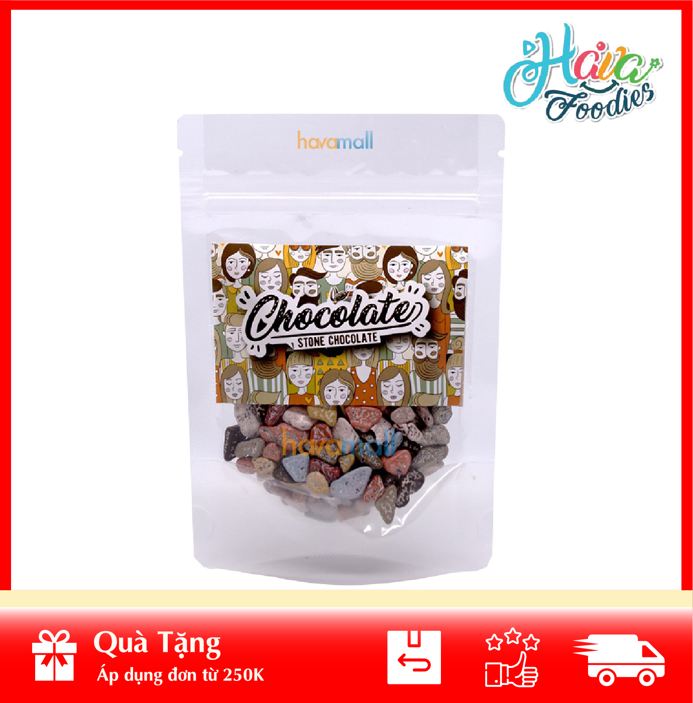 [HOÀN TIỀN MAX 10%][Gói 100gr] Kẹo Socola Hình Viên Đá Hiệu Choco Rock