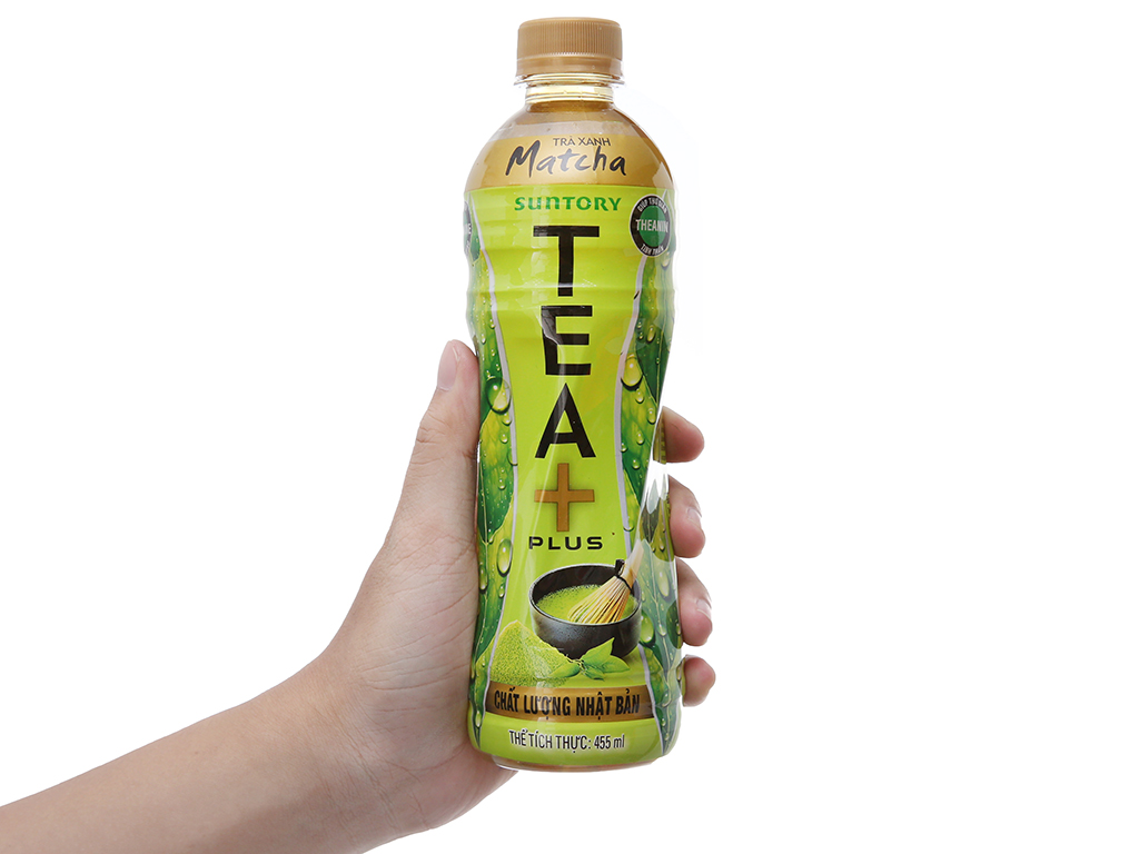 6 chai trà xanh matcha Tea Plus 455ml