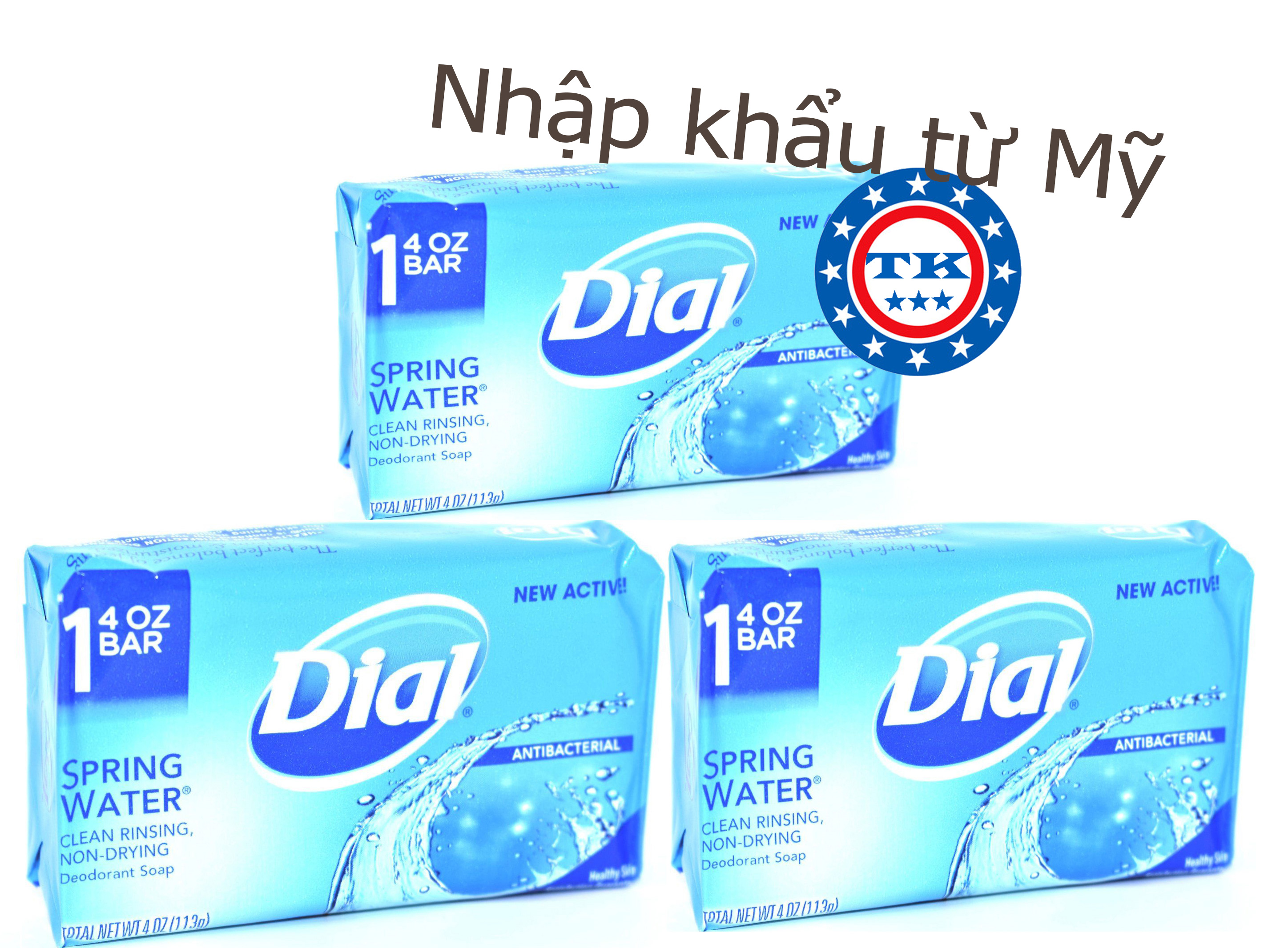(HCM)Xà Bông Cục Dial Spring Water Antibacterial Bar Soap 113g - Mỹ