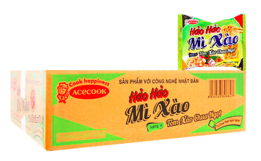 ( thùng 30 gói) Mì Hảo Hảo xào tôm xào chua ngọt 75g