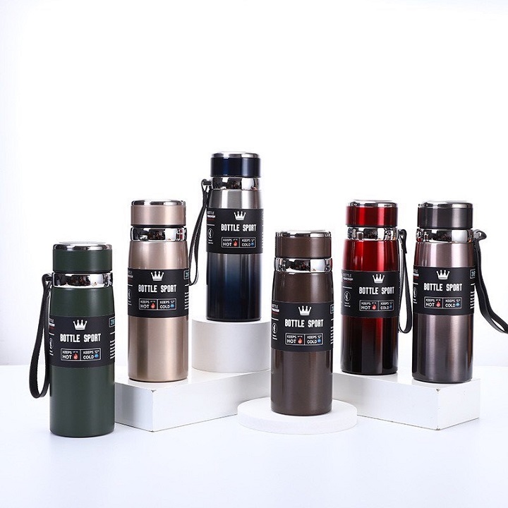 Bình giữ nhiệt inox1000ml cao cấp có dây xách