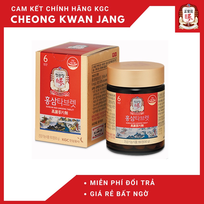 Viên nén hồng sâm hàn quốc kgc 500mg x 180 viên cheong kwan jang - korean red ginseng tablet 90g - 8809023005526