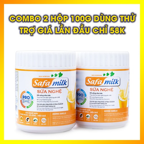 [HCM]Sữa nghệ Safa milk 100 gram Chính Hãng