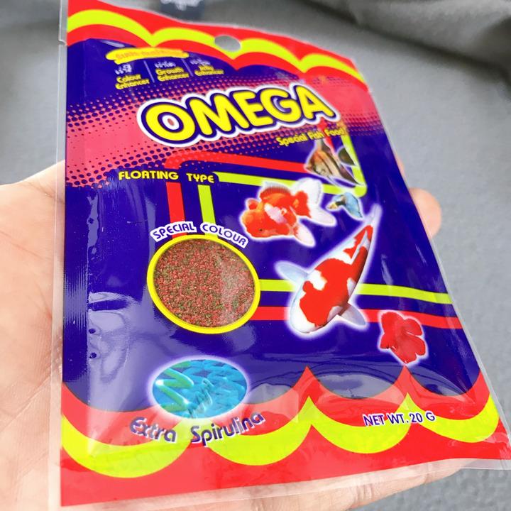 5 Gói Thức Ăn Cho Cá Con Omega, Size Nhuyễn, Chuyên Dụng, Gói 20g