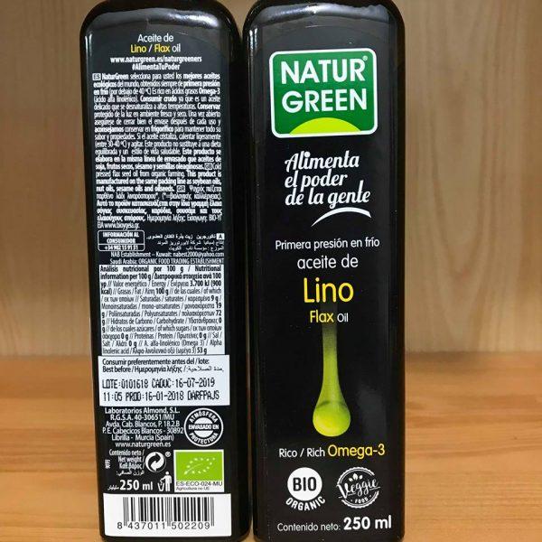 Dầu Hạt Lanh Hữu Cơ Naturgreen 250ml