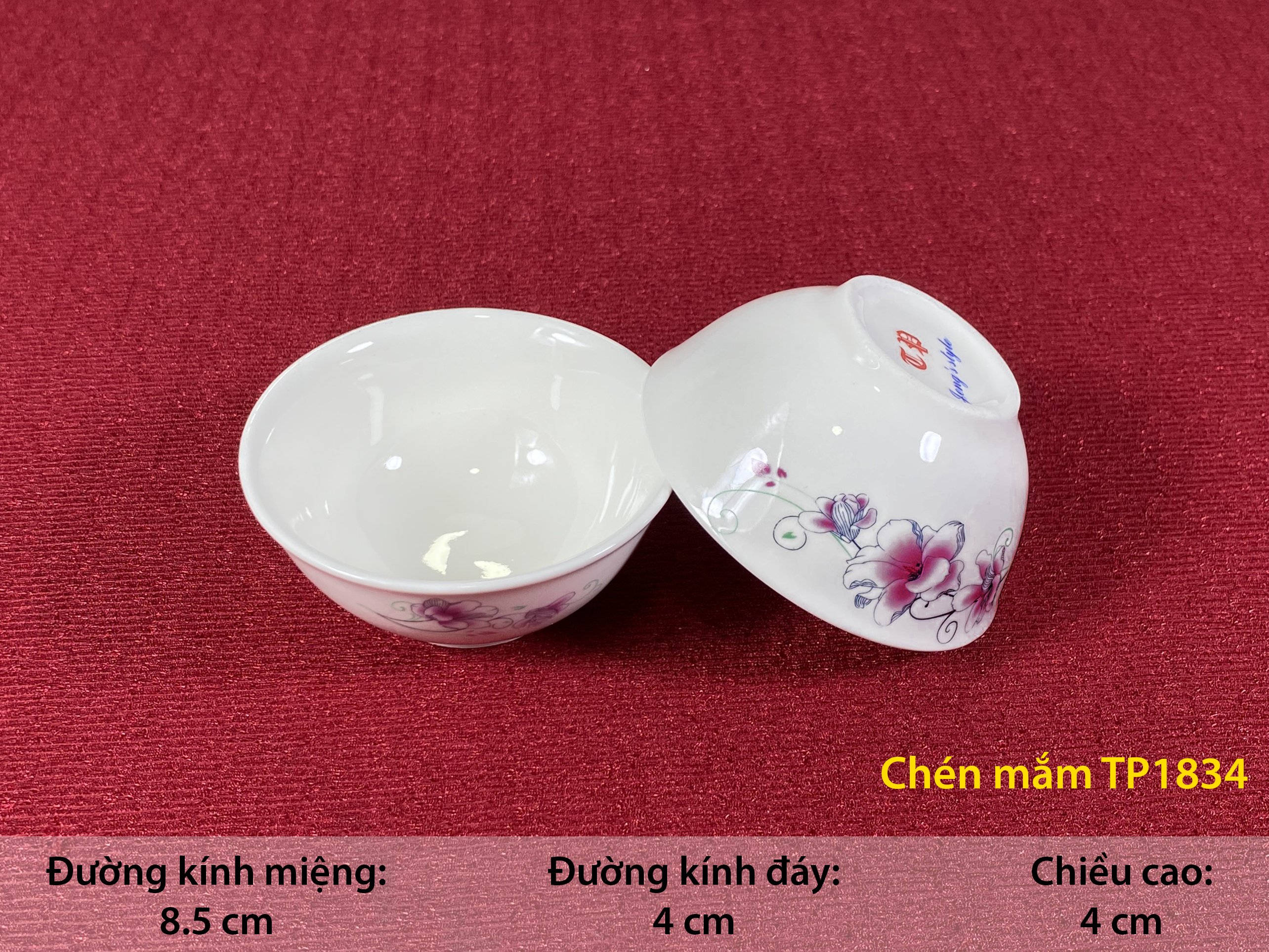 CHÉN MẮM, CHÉN CHÈ TP 1834 SỨ BÁT BẢO CAO CẤP, sINCE_1977