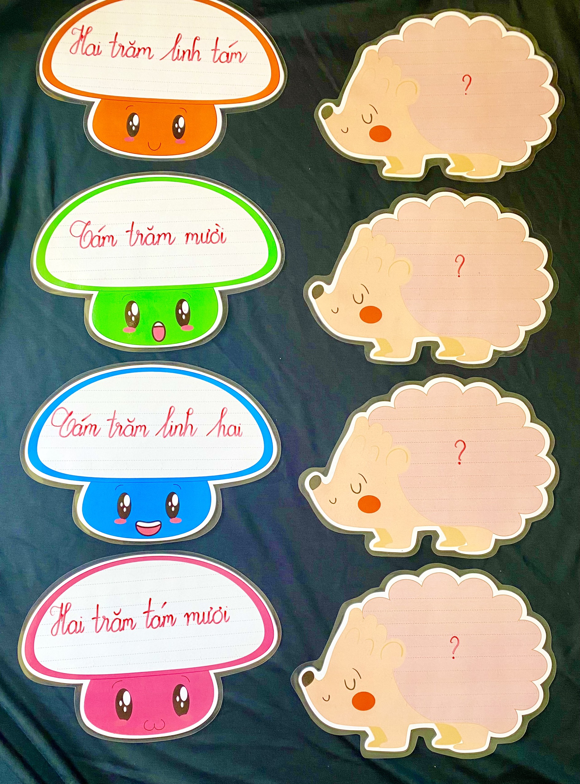 Bộ Nhím & Nấm Đáng Yêu (Đồ Dùng Dạy Học MIKI)