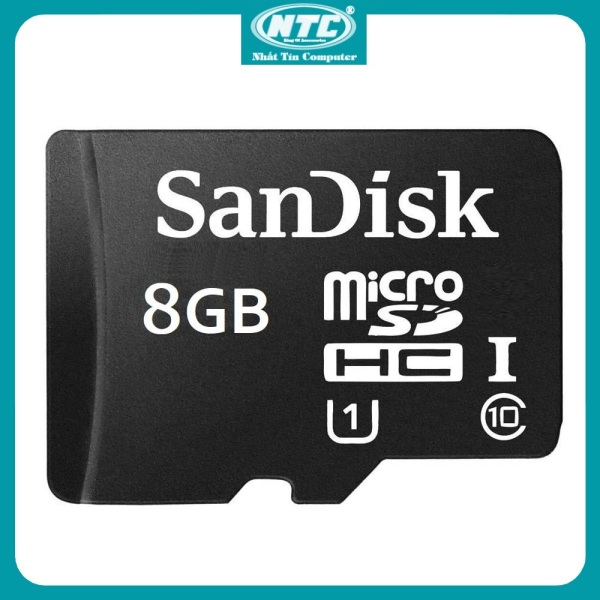 [Nhập ELAPR21 Giảm 10% đơn từ 99K, Max 200K] Thẻ nhớ MicroSDHC SanDisk 8GB Class 10 U1 80MB/s - Không Box (Đen) - Nhất Tín Computer