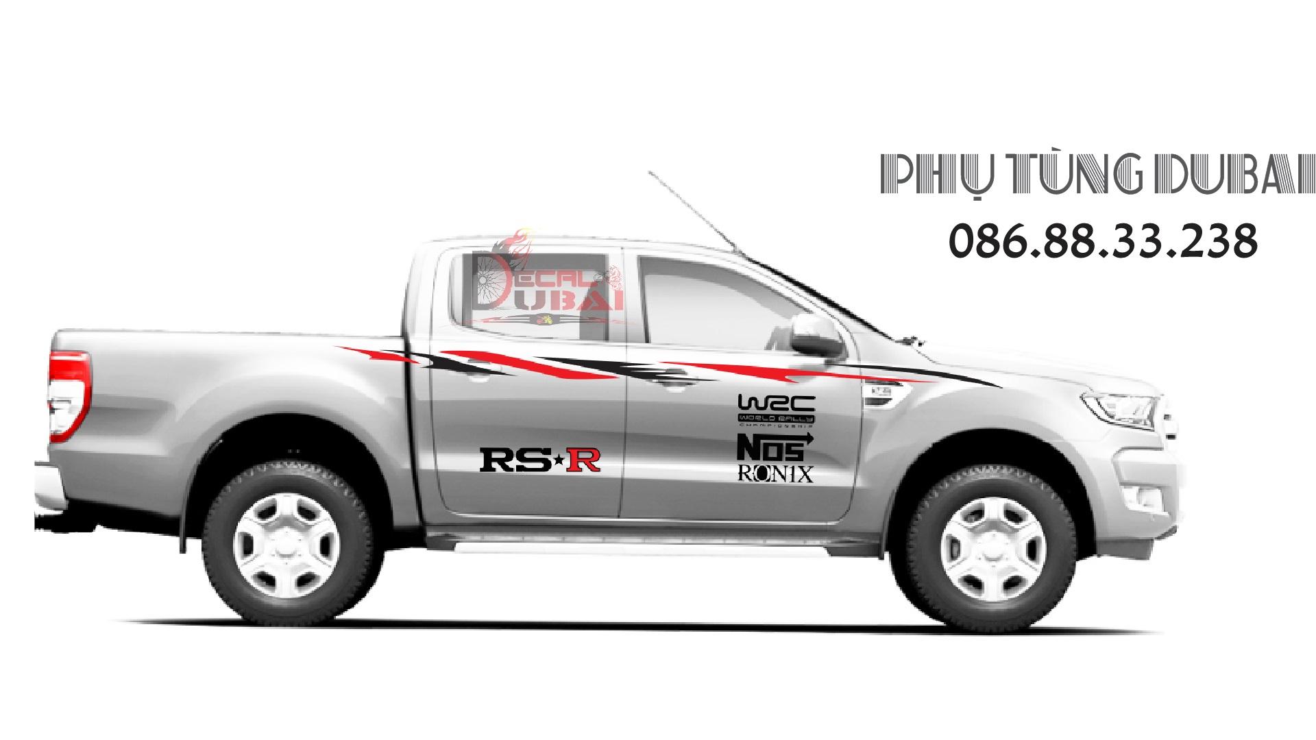 Tem dán sườn xe ford ranger