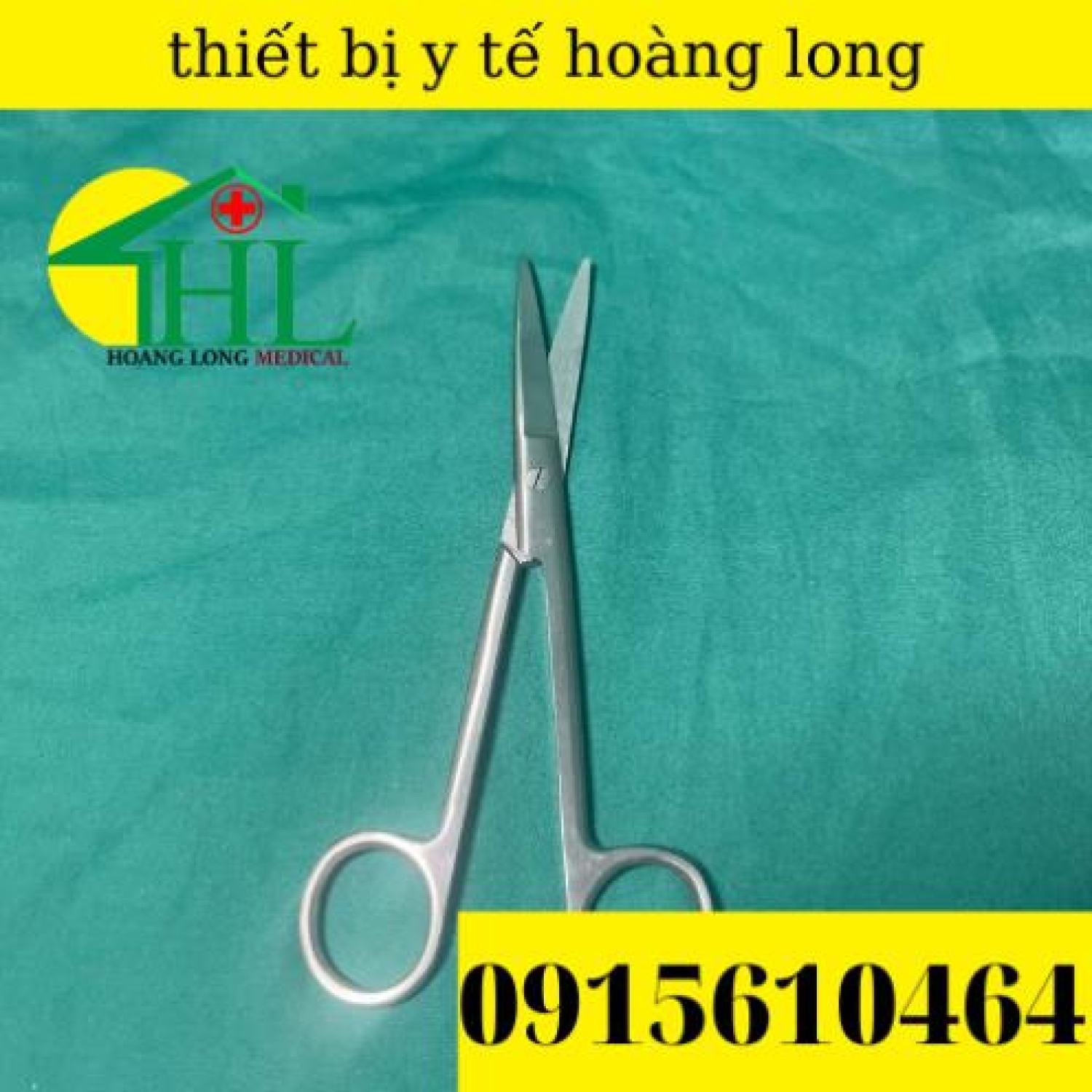 Kéo y tế thẳng nhọn 18cm- kéo cắt chỉ