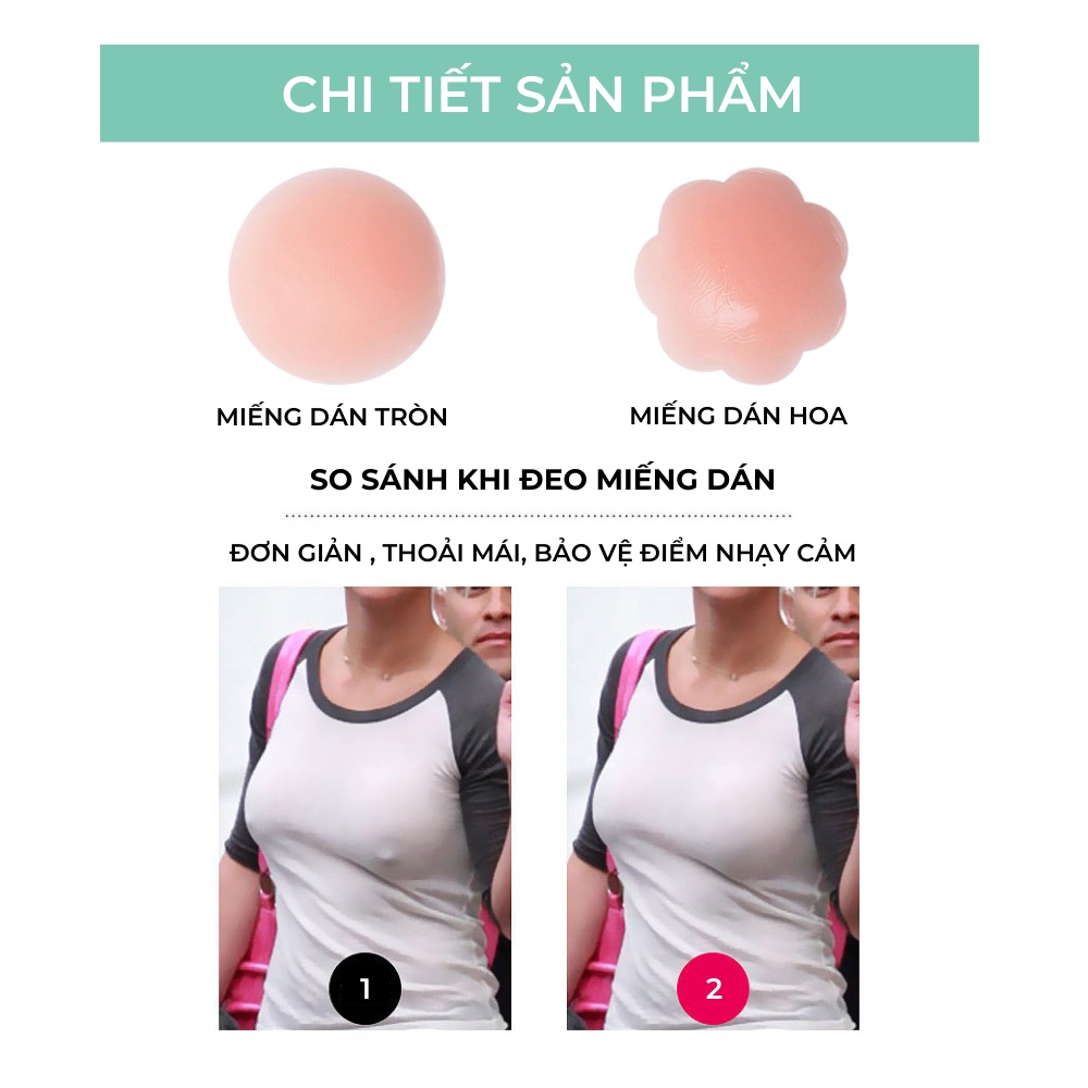 Cặp Miếng Dán Nâng Ngực Cao Cấp Tái Sử Dụng BEBE CHIC