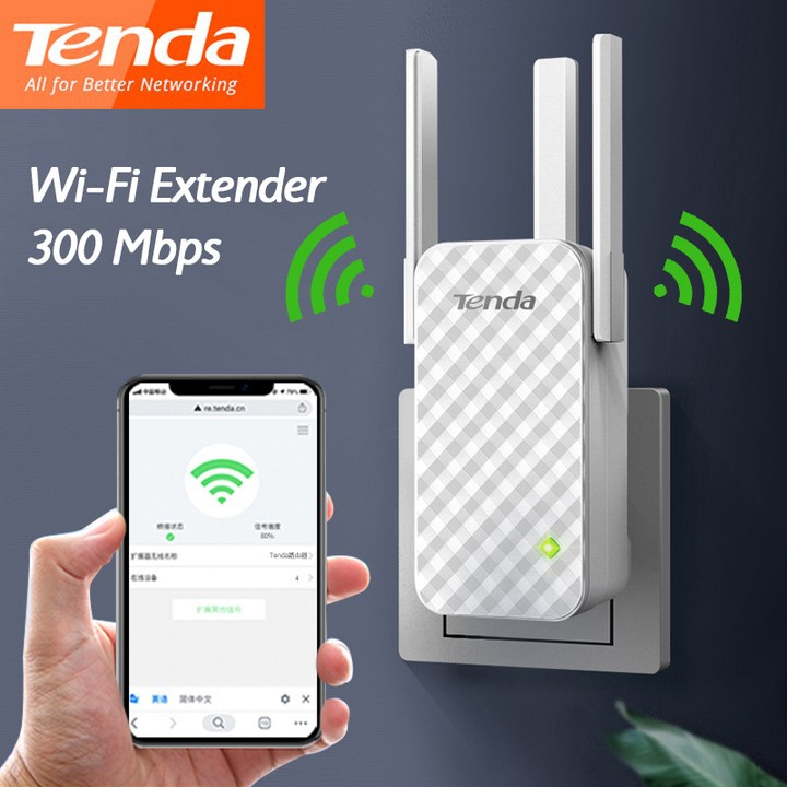Thiết Bị Khuếch Đại Wifi Kích Sóng Wifi 2 Anten A9 Tốc Độ 300Mbps
