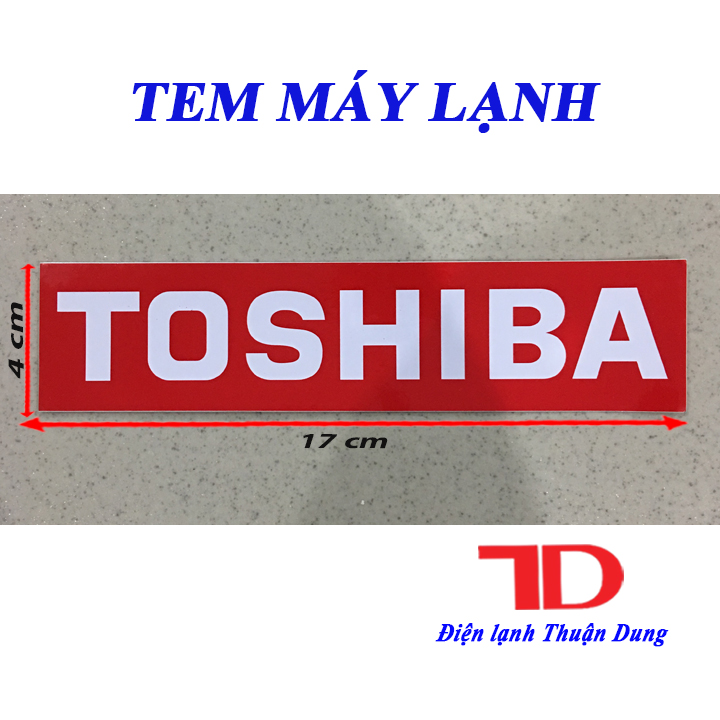 Tem máy lạnh toshiba đỏ