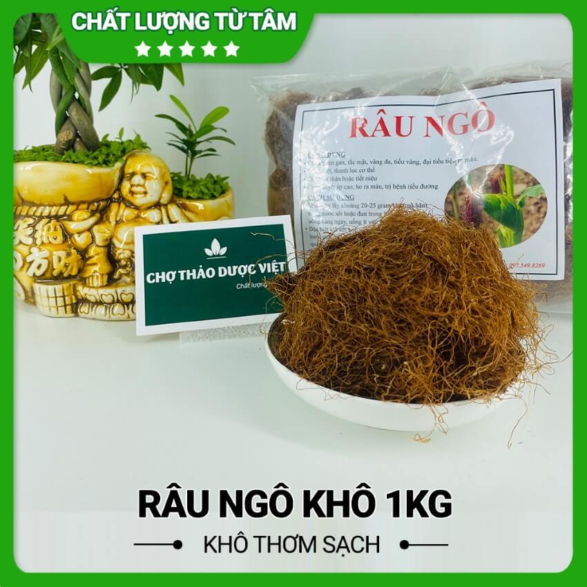Râu Bắp Khô Sạch 1kg Giải Nhiệt Thanh Lọc Cơ Thể