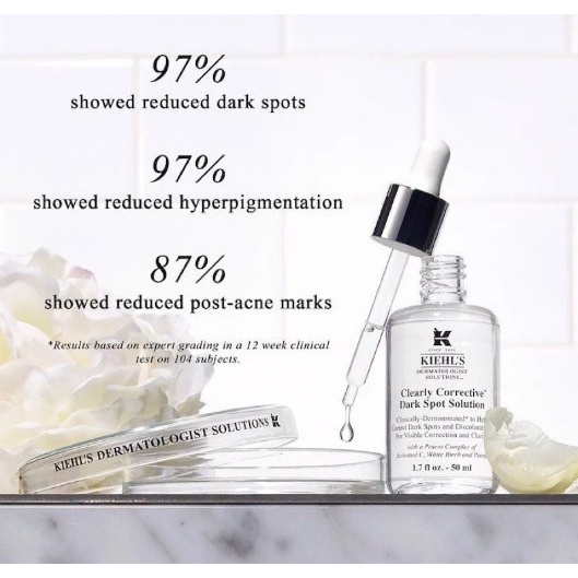 Tinh Chất Kiehl’s Clearly Corrective Dark Spot Solution Giúp Trắng Da Mờ Thâm dung tích 15ml