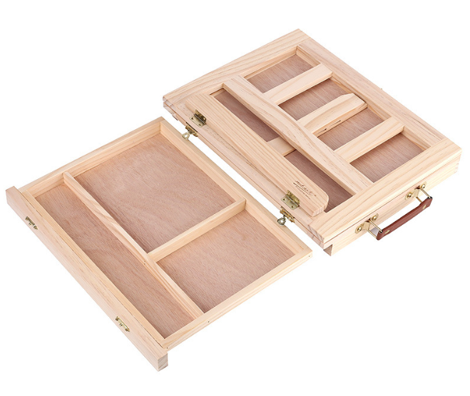Hộp Giá Vẽ Gỗ Để Bàn Đa Năng (Tabletop Easel Box)