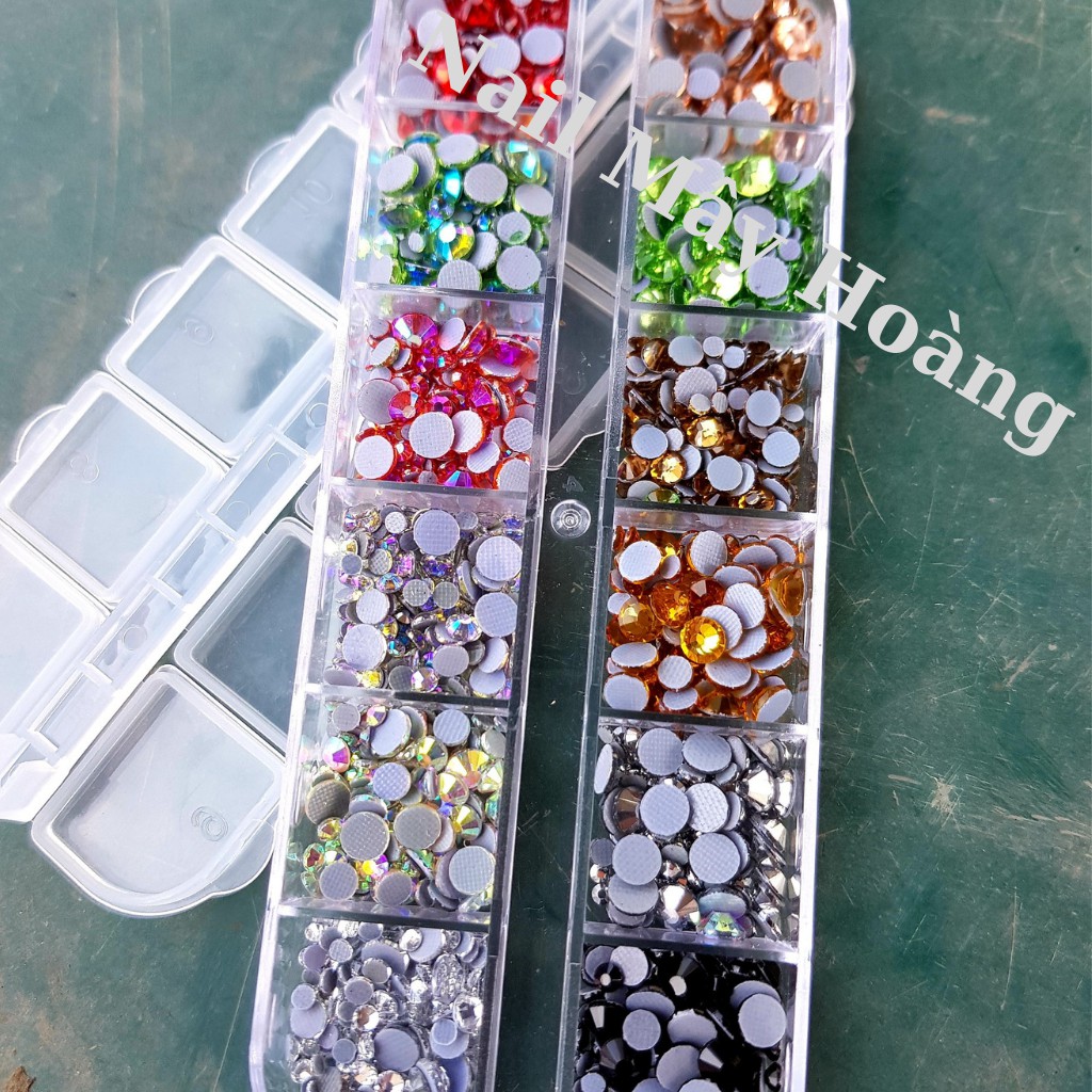Đá khay chân keo mix màu mix size đẹp