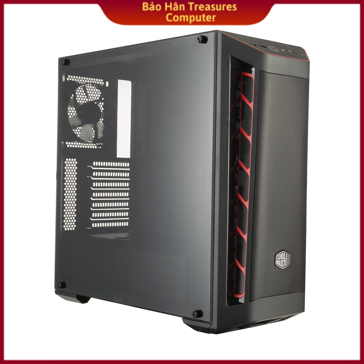 Vỏ Case Cooler Master MasterBox MB511 Red trim - Hàng Chính Hãng