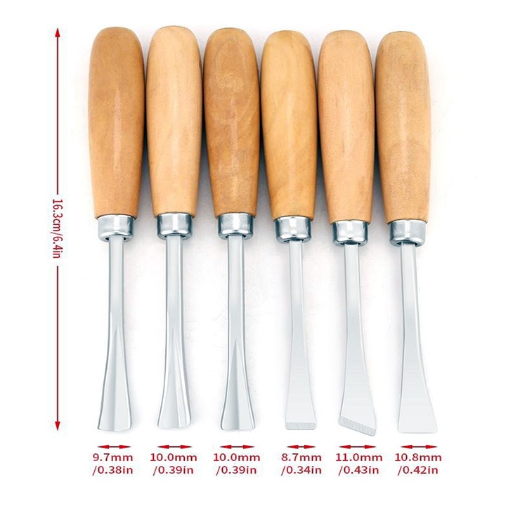 Bộ đục gỗ 12 món - Đồ nghề chạm khắc gỗ dành cho thợ mộc, thợ điêu khắc .