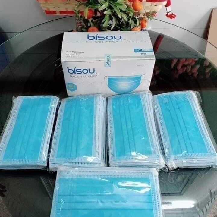 [HCM]khẩu trang y tế 4 lớp kháng khuẩn Bisou