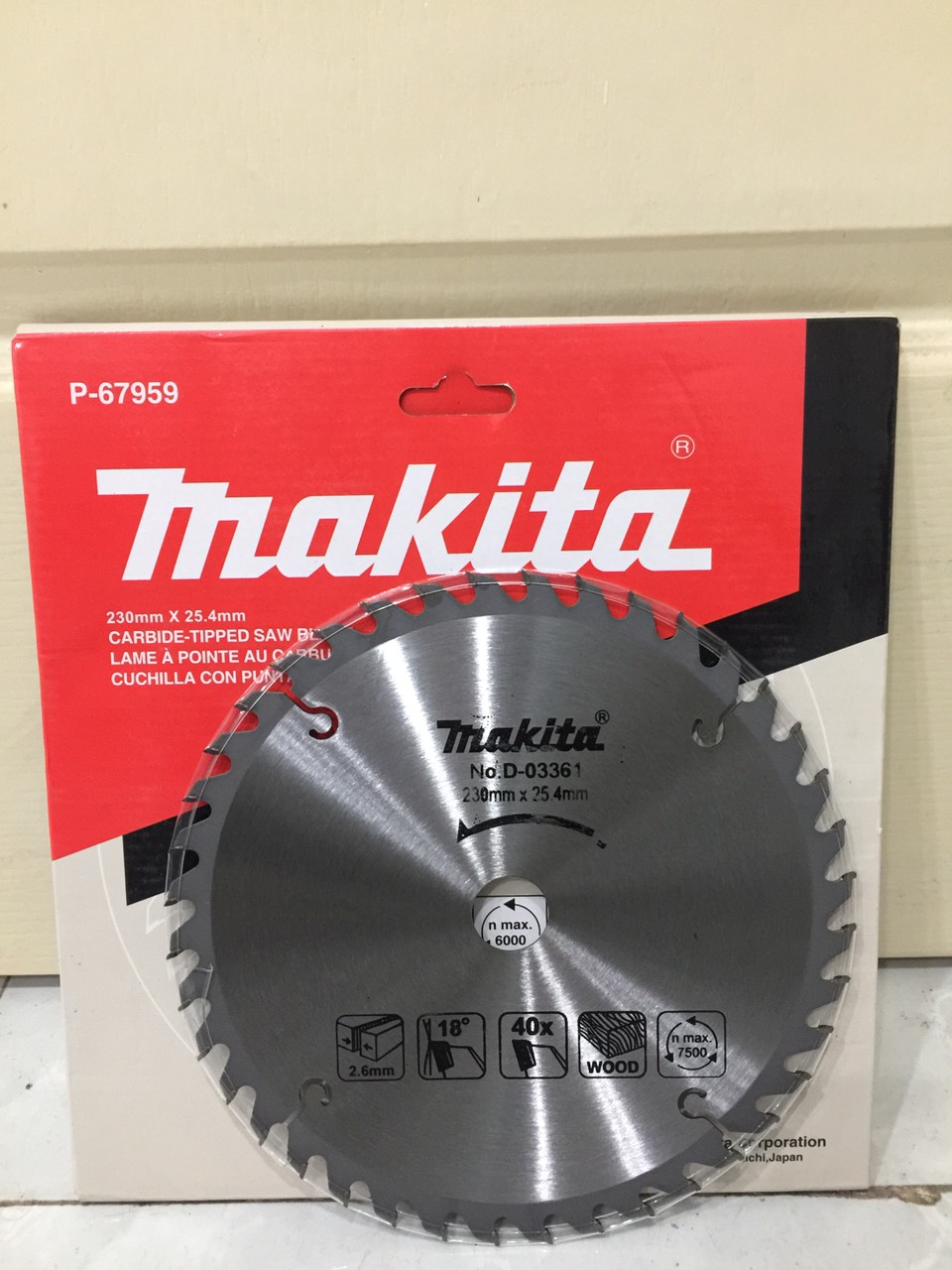 Lưỡi cắt gỗ Ma kita D230mm
