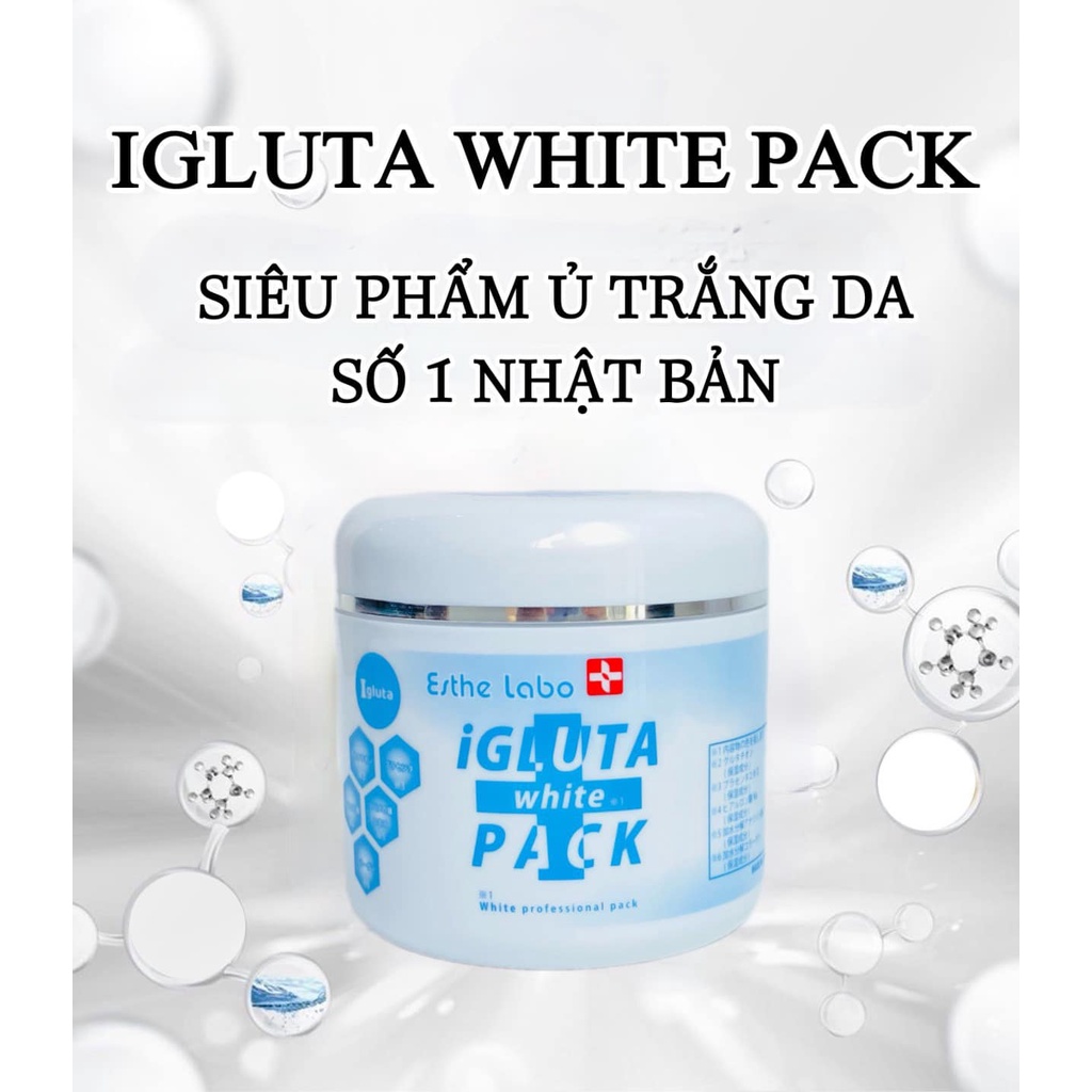 Mặt nạ ủ trắng bạch tạng nhật bản mặt nạ igluta white pack hộp 500g