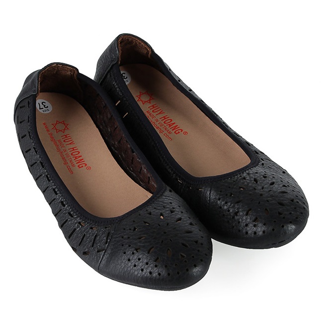 Giày nữ hoa văn da bò màu da, đen, nâu HK7950-51-52