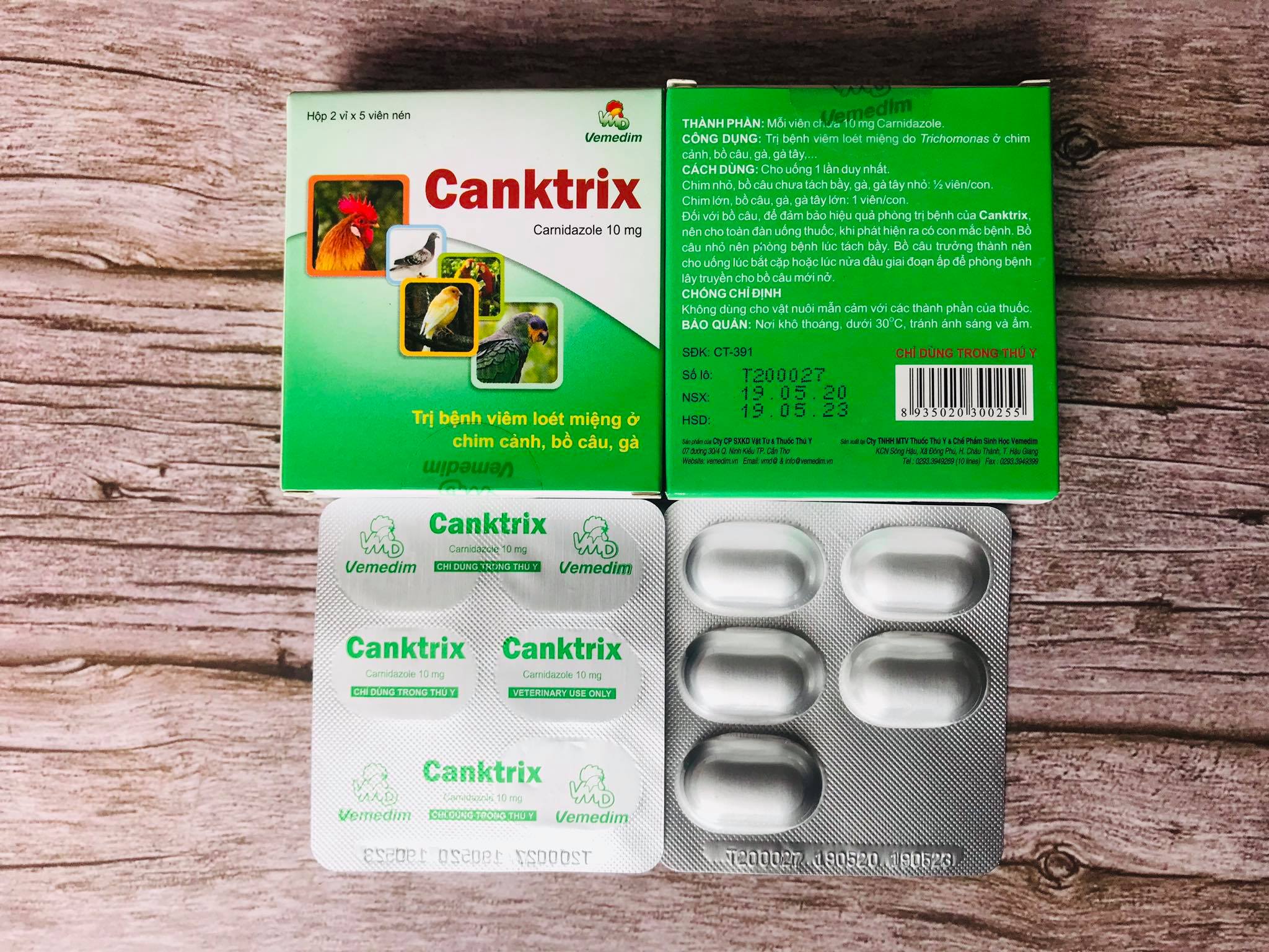 CANKTRIX NẤM, ĐẸN HỌNG CHO GÀ ĐÁ 10 VIÊN