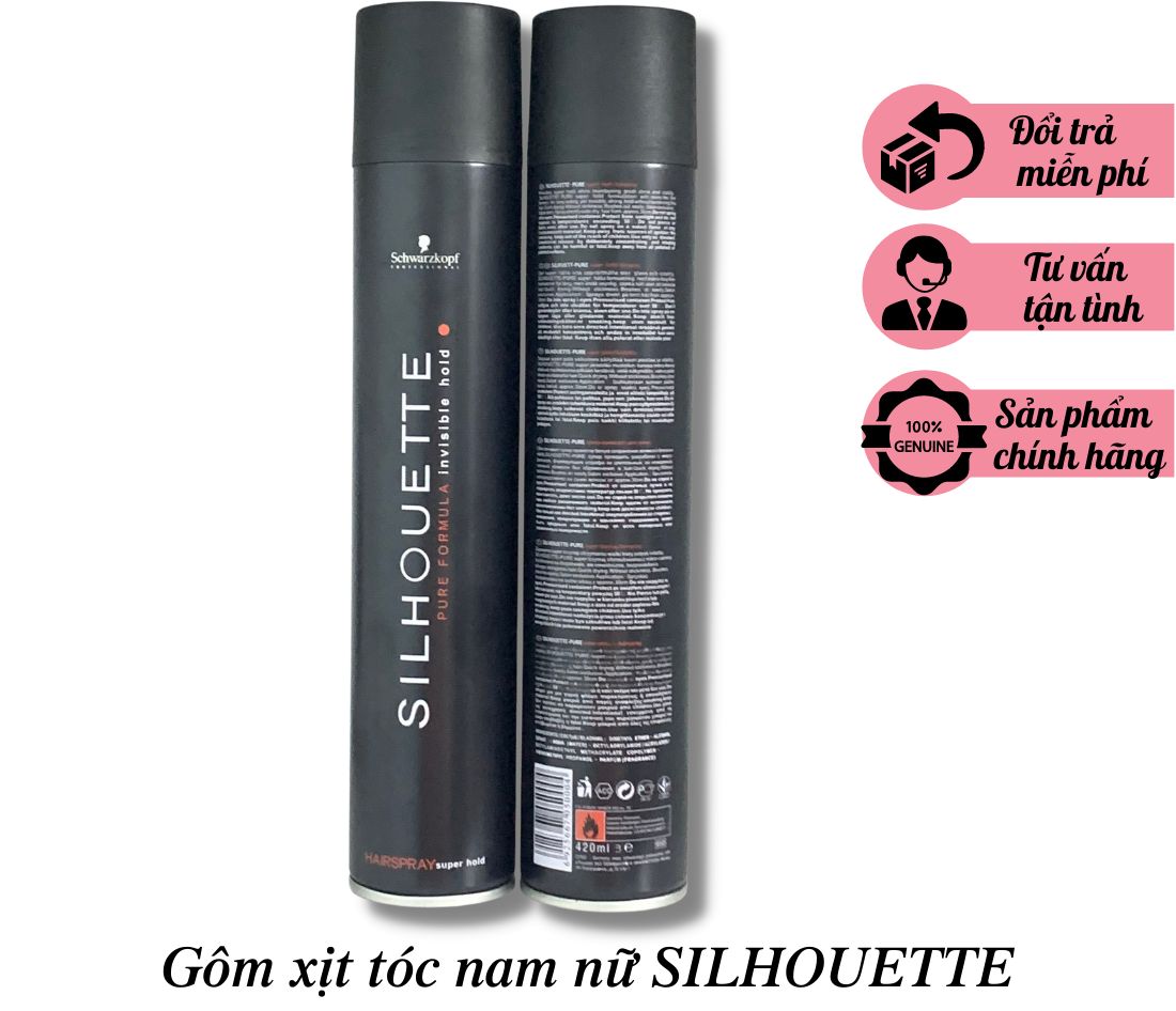 Keo xịt tóc SILHOUETTE gôm xịt tóc nam tạo kiểu tóc giữ nếp siêu cứng