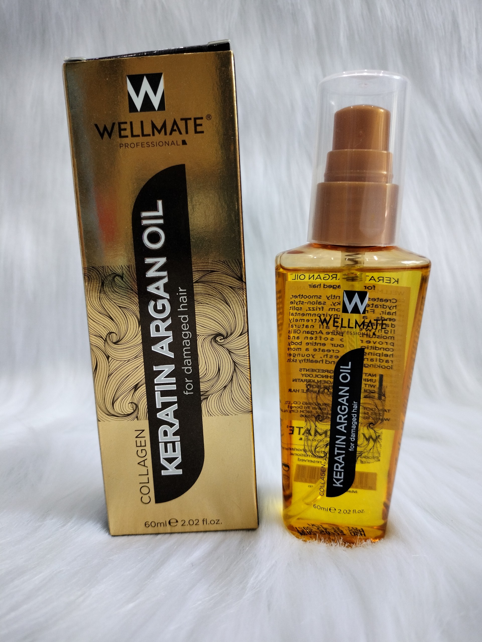Tinh dầu phục hồi tóc hư tổn Wellmate keratin 60ml