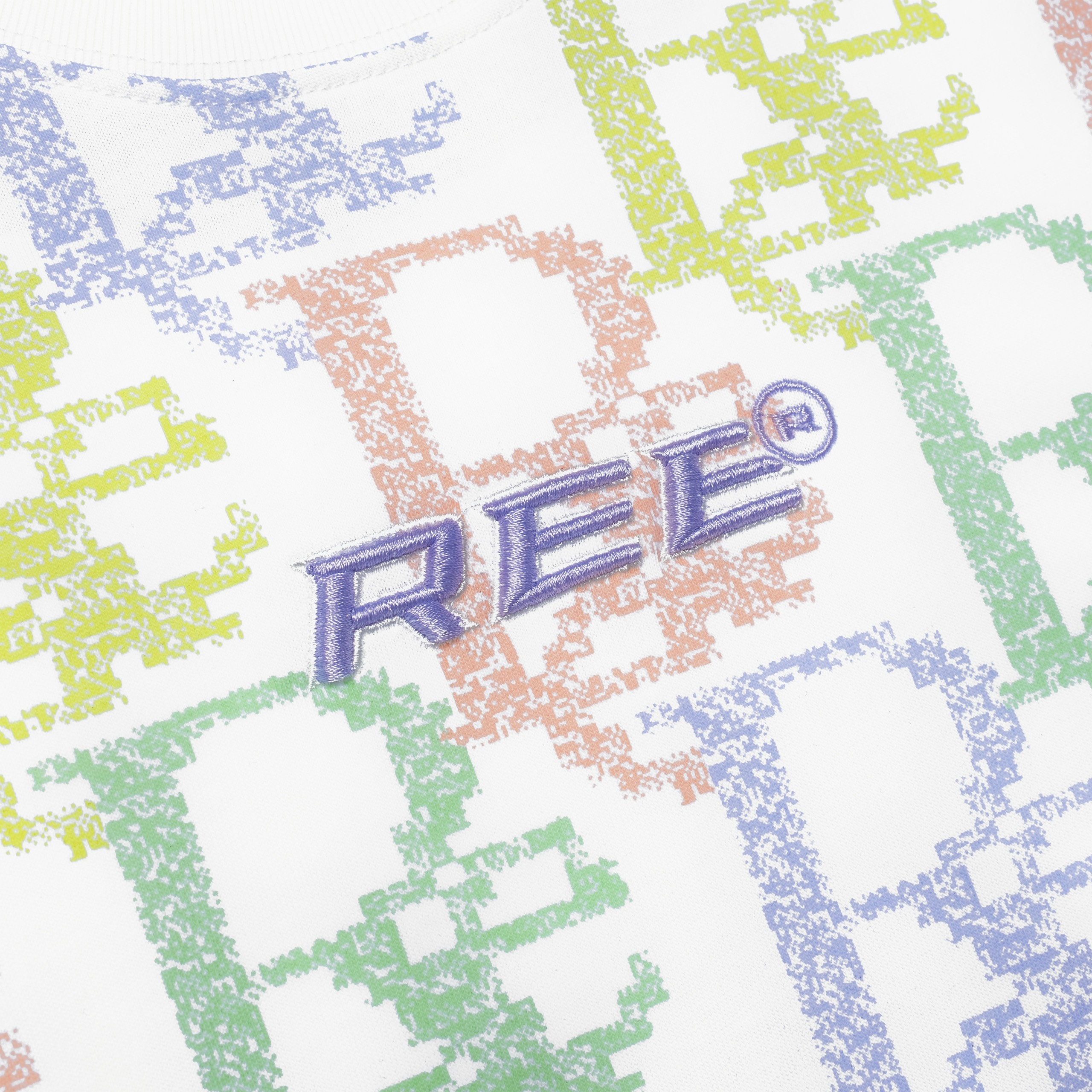 LOCAL BRAND REE - ÁO THUN MONOGRAM PIXEL MULTICOLOR MÀU TRẮNG