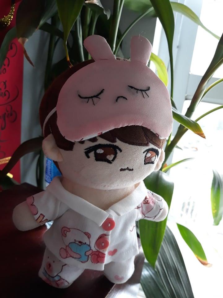 Bộ ngủ + Bịt mắt outfit doll 20 kpop