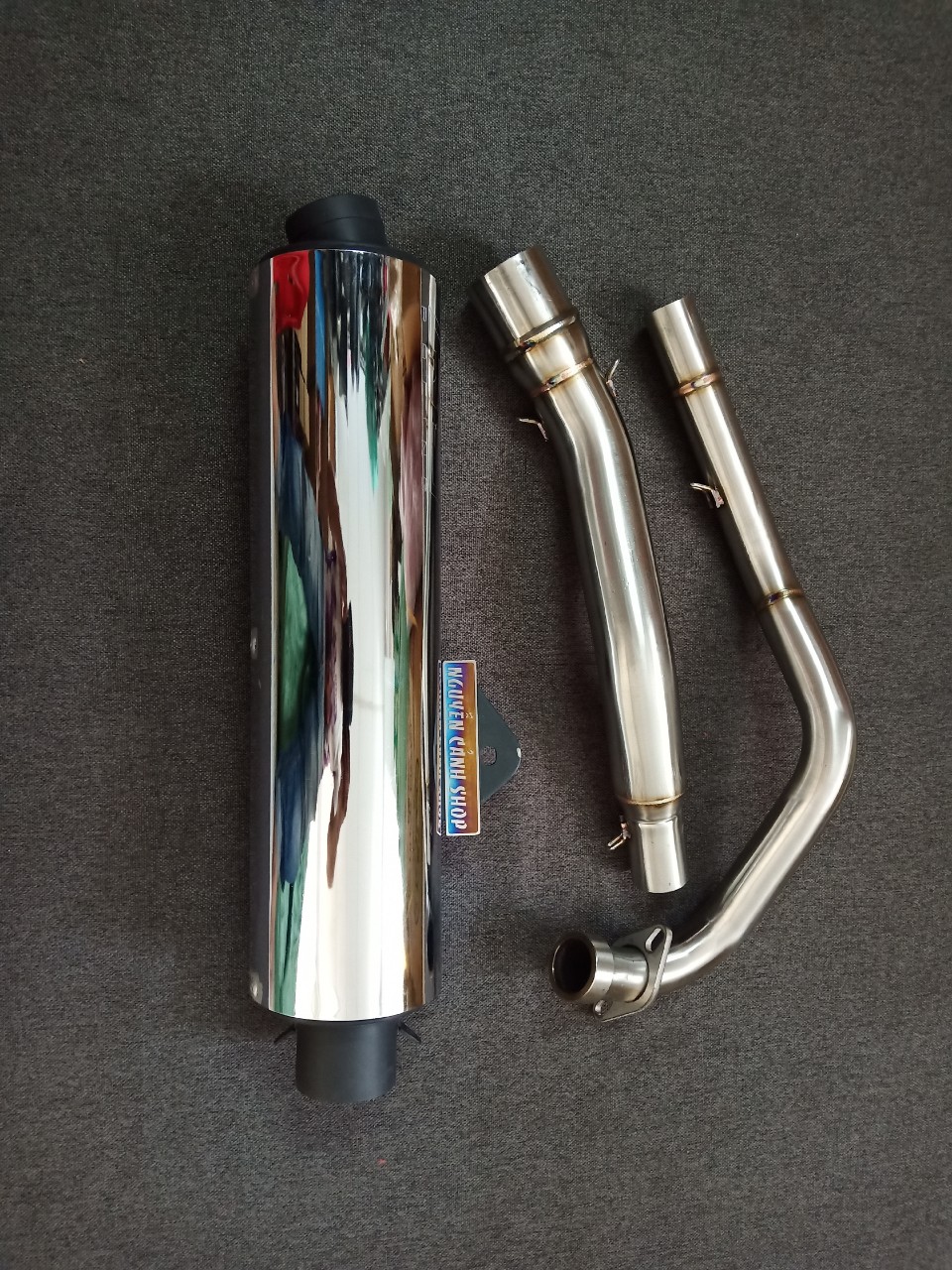 pô sonic gắn exciter 150 full cổ hai khúc