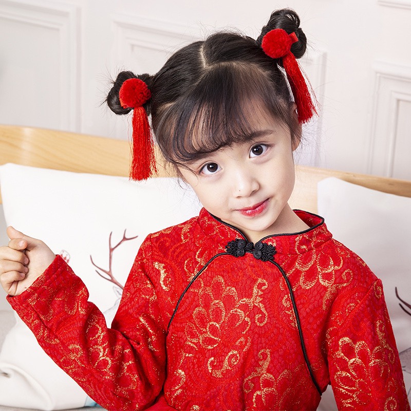 Set 2 kẹp tóc trung hoa cho bé
