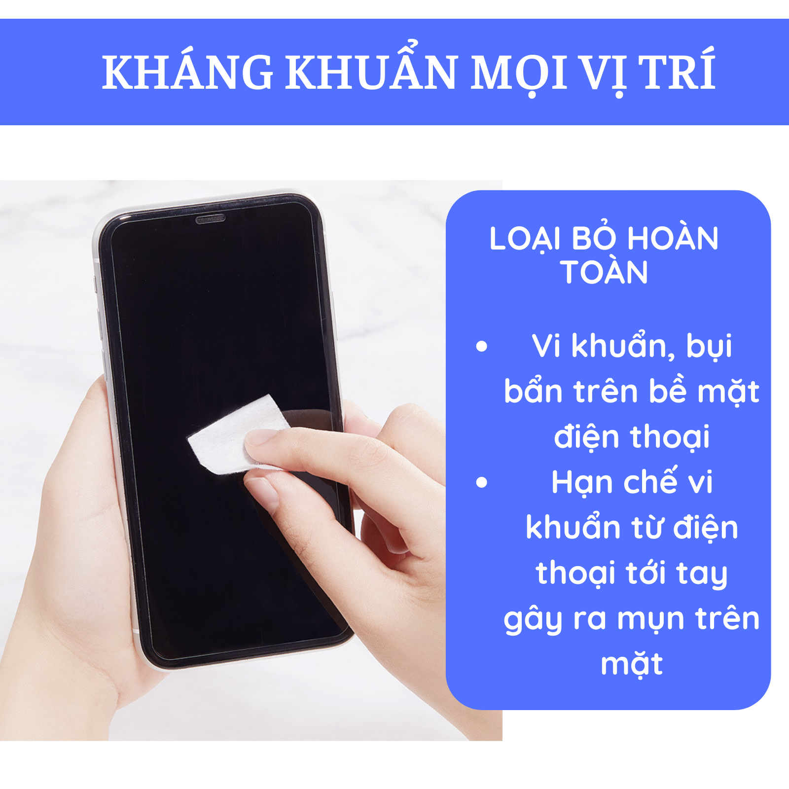 Bông tẩm cồn sát trùng Alcohol Pad hộp 100 miếng