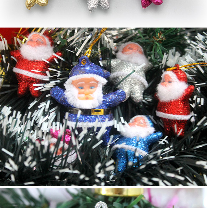 Set 6 ông già noel treo trang trí cây thông giáng sinh