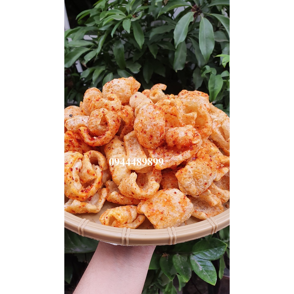 [Tết 2022]500gr DA HEO CHÁY TỎI 500g - đồ ăn vặt