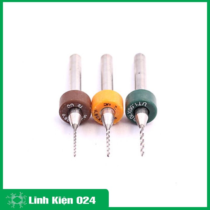 Bộ 3 mũi khoan CNC 0.6-0.8-1.0mm mỗi loại 01 chiếc