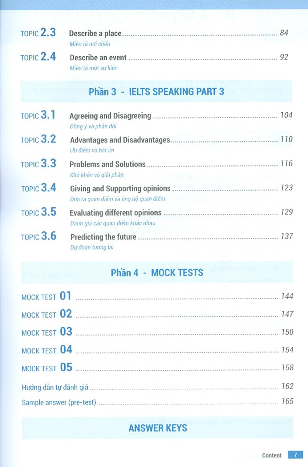 IETLS Key Speaking - Công Thức Học Nhanh IETLS - Speaking Part 1 2 3