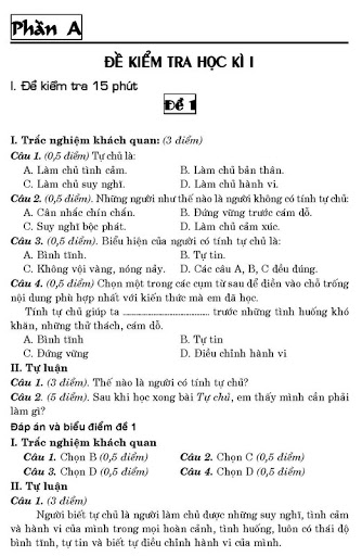 Đề Kiểm Tra Giáo Dục Công Dân 9