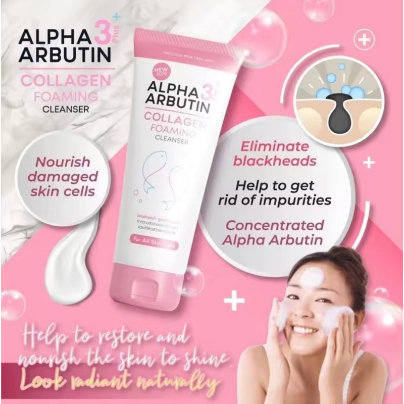 Sữa rửa mặt trắng da Alpha Arbutin Foaming Cleanser 120ml