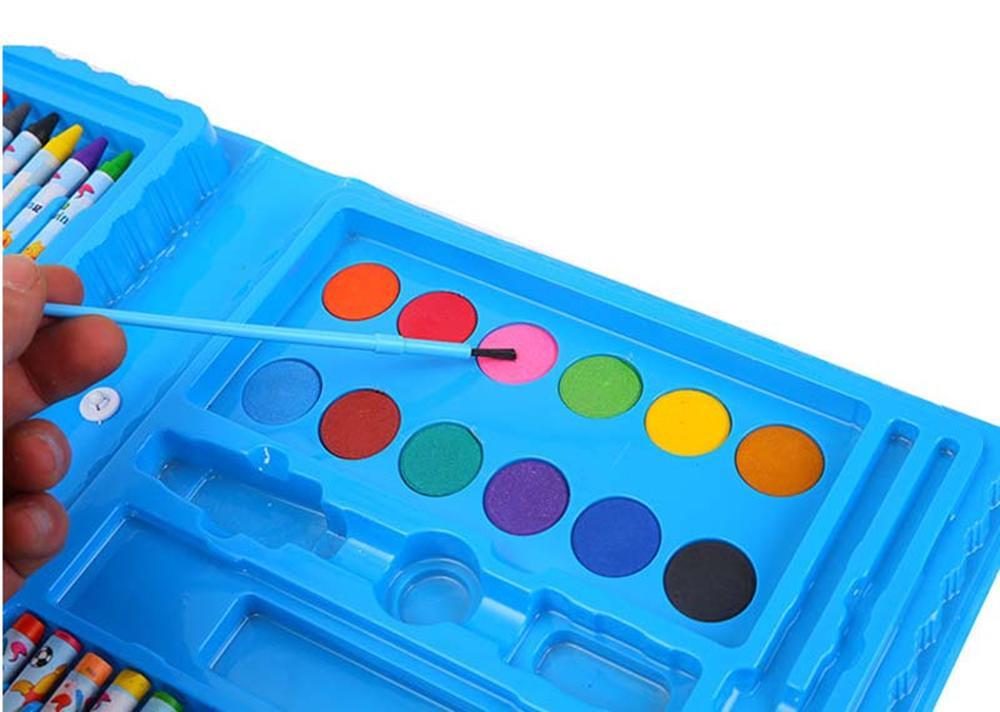 Bộ màu đa năng gồm 86 món dạng Cặp sách (Xanh)