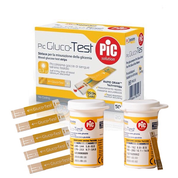 Que thử đường huyết Pic Gluco Test 50 que