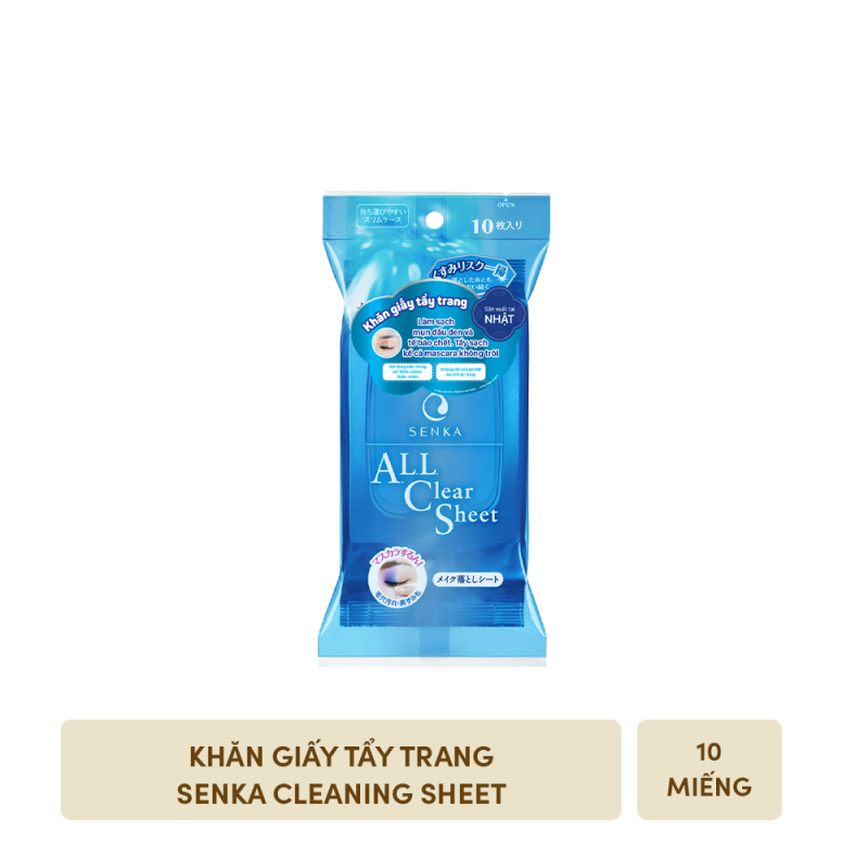 [GIFT] Khăn giấy tẩy trang Senka Cleaning Sheet (10 sheets)