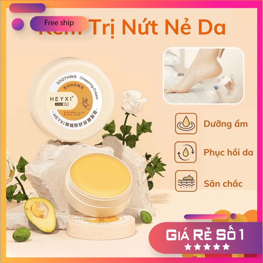 Kem chống nứt nẻ gót chân heyxi 20g làm mềm , cấp ẩm , phục hồi nứt nẻ da