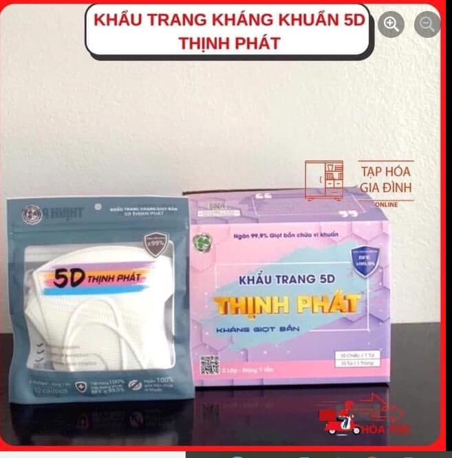 Thùng 100c Khẩu Trang 5D Thịnh Phát Hàng Cao Cấp