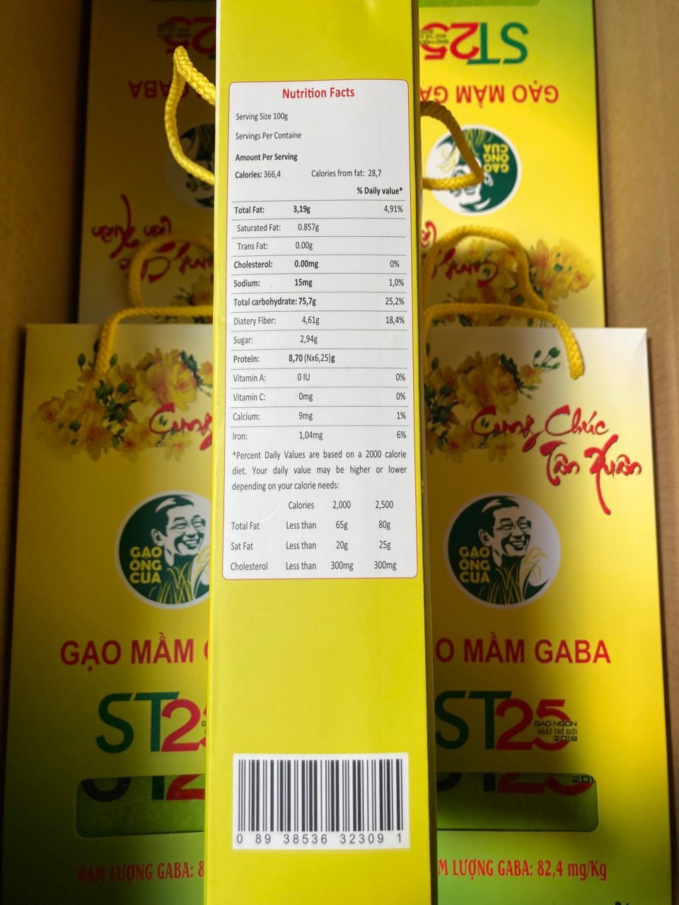 Gạo mầm Gaba ST25 (ăn kiêng, tiểu đường, béo phì) - Hộp 2kg